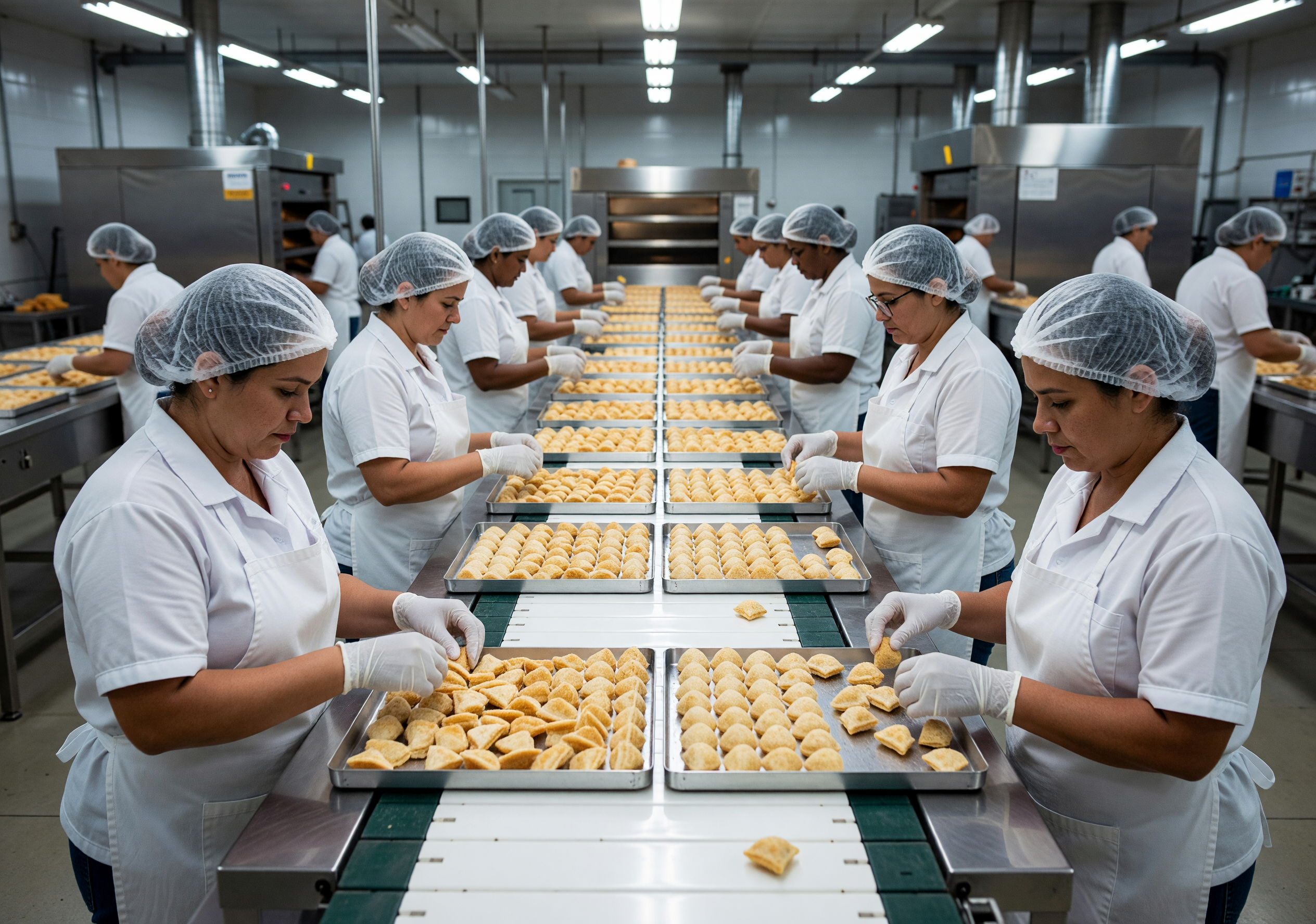 Linha de produção industrial